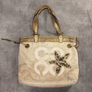 Coach Audrey Starfish Canvas Tote Bag